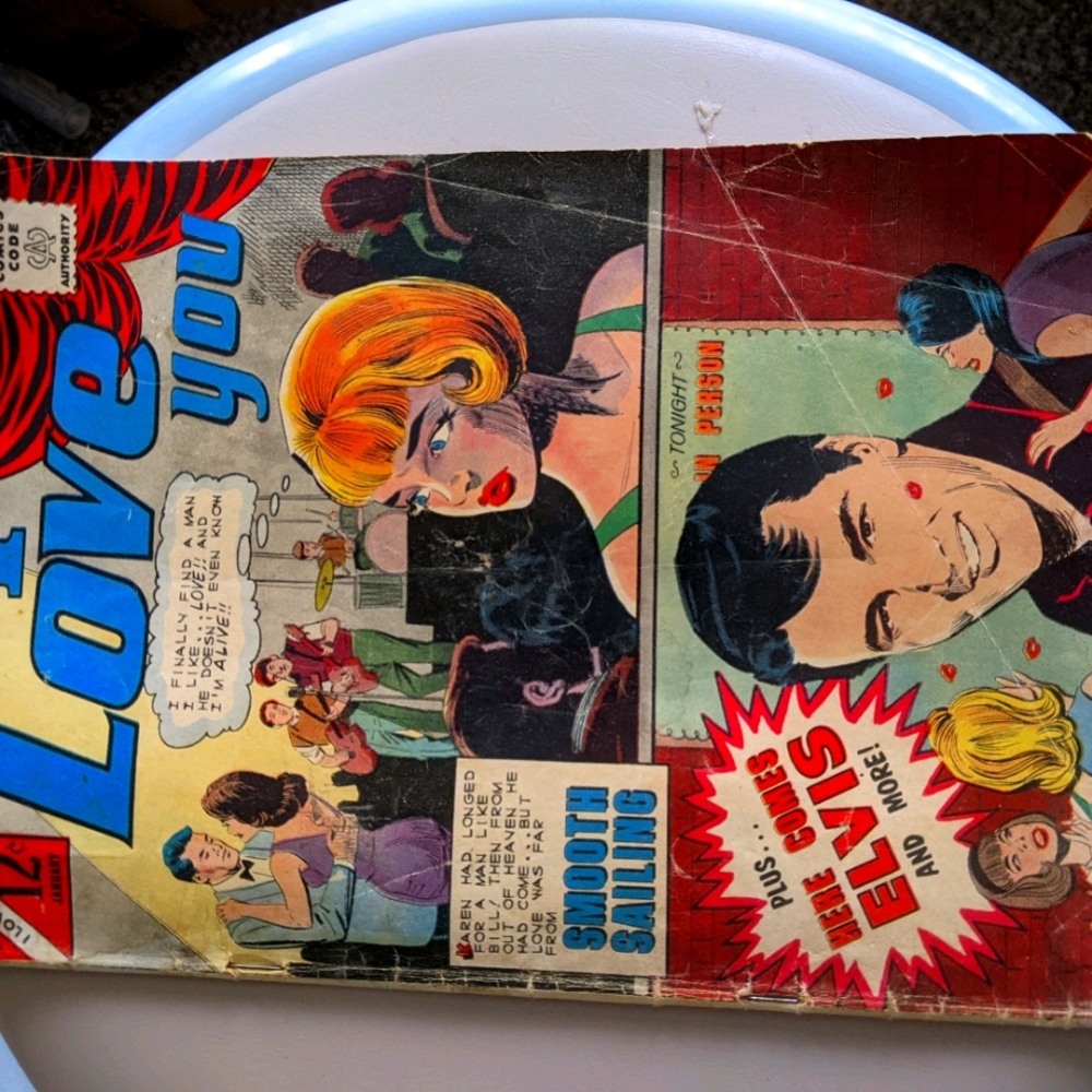Vintage I love you comic